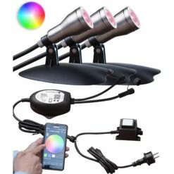 Heissner SMART LIGHTS Starter Set "WiFi" Inkl. 3 RGB Spots
