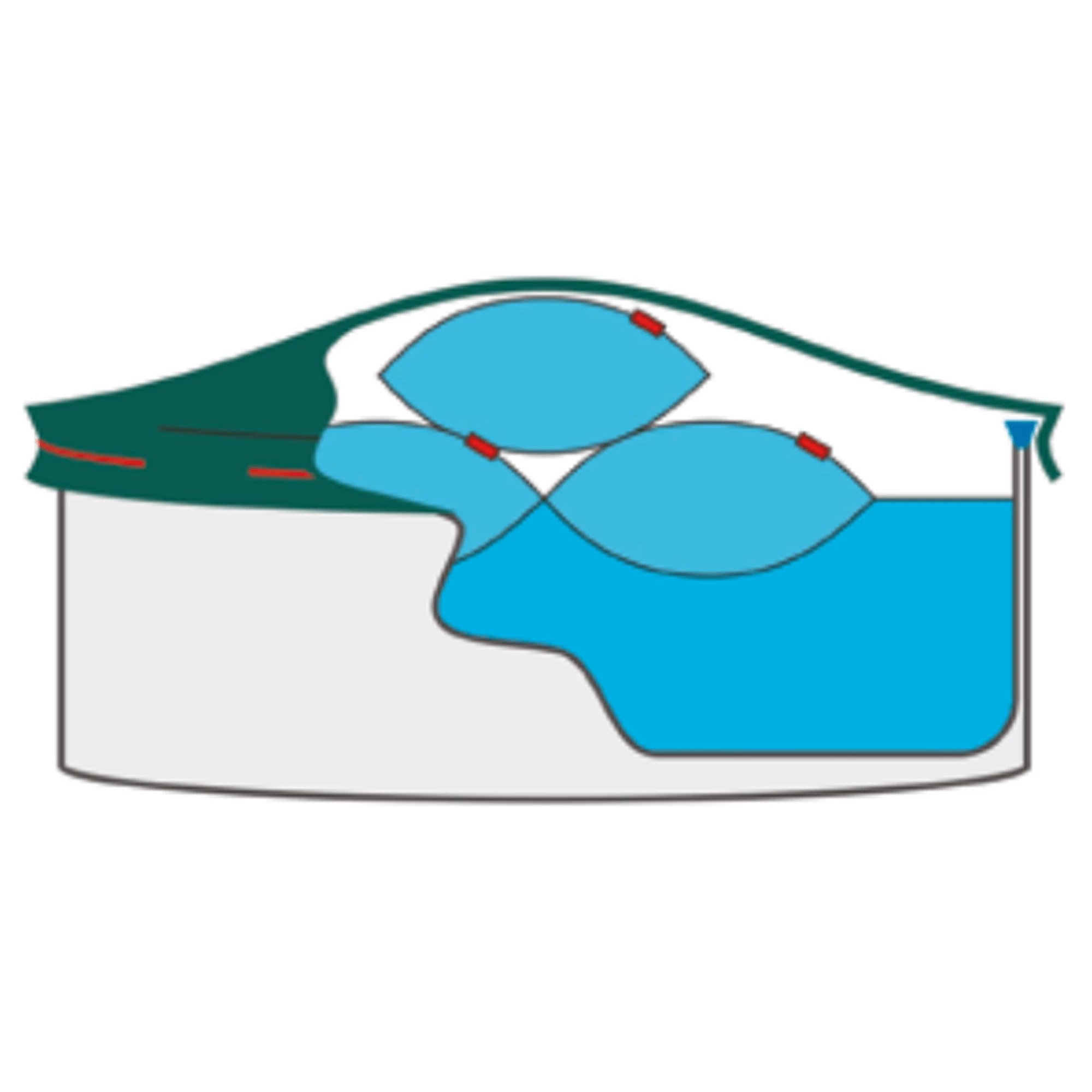 SUMMER FUN Aufblasbares Winterkissen Für Pool, Stahlwandpool, Framepool Und GFK Pool - Größe 122x122x44 Cm 6 SUMMER FUN Aufblasbares Winterkissen Für Pool, Stahlwandpool, Framepool Und GFK Pool - Größe 122x122x44 Cm – Bild 6