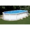 Stahlwandpool Ovalform Classic 610x360x120 Cm, Stahl 0,4 Mm Weiß, Folie 0,3 Mm Blau, Overlap