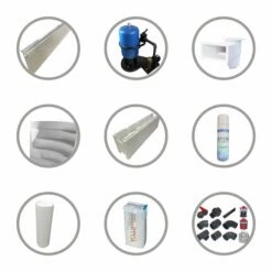 KWAD Styropor Pool De Luxe Komplettset 6,0 X 3,0 X 1,5m Mit 0,8 Mm Innenhülle Sand Inkl. Römertreppe -Deutschland Schwimmbad Verkaufs-Shop 50122 Zubehoer