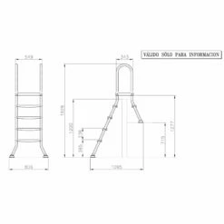 SUMMER FUN Poolleiter Edelstahl Für Halbhochbecken Mit 120 Cm Höhe -Deutschland Schwimmbad Verkaufs-Shop 502020025 Schemazeichnung 01