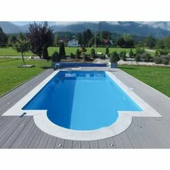 KWAD Styropor Pool All Inklusiv Komplettset 8,0 X 4,0 X 1,5m Mit 0,8 Mm Innenhülle Blau Inkl. Römertreppe