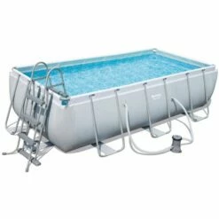 ​Bestway Power Steel Frame Pool, Komplettset, Eckig, 404 X 201 X 100 Cm (56441GS)