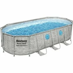 Bestway Power Steel Swim Vista Series Frame Pool, Komplettset, Oval, 549 X 274 X 122 Cm (56716GS)
