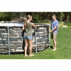 ​Bestway Power Steel Comfort Jet Series Frame Pool, Komplettset, Oval, 610 X 366 X 122 Cm (56719GS) -Deutschland Schwimmbad Verkaufs-Shop 56719GS Bestway framepool 610x366x122 04