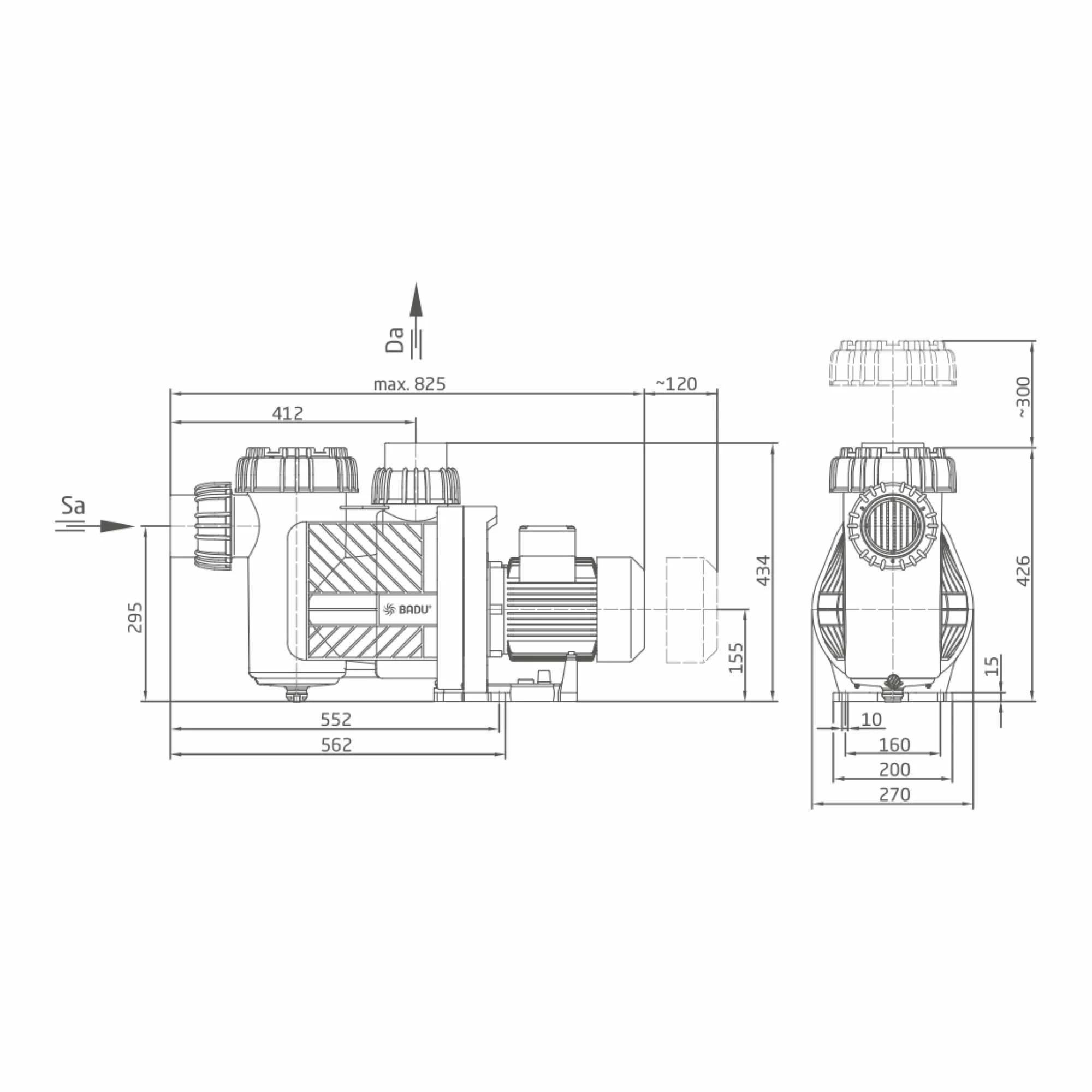 Speck Filterpumpe BADU Prime 25 D, 26 M³/h, 400/230 V 2 Speck Filterpumpe BADU Prime 25 D, 26 M³/h, 400/230 V – Bild 2