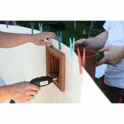 Waterman Einbauskimmer Standard Braun Inklusive Einlaufdüse -Deutschland Schwimmbad Verkaufs-Shop Einbauskimmer braun montage 1