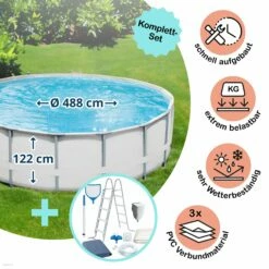Polygroup Summer Waves Elite Frame Pool Set 488 X 122 Cm (3000121)