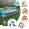 Polygroup Summer Waves Elite Rechteck Frame Pool Set Rattan Anthrazit 549 X 274 X 132 Cm (3000151)