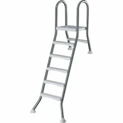 Waterman Stahlwandpool Set (9-teil) Halbhoch Achtform Cannes 625x360x150cm, Stahl 0,8mm Weiß Folie 0,6mm Bl. -Deutschland Schwimmbad Verkaufs-Shop Halhochbeckenleiter 5 1 Stufig Edelstahl fuer Pool 2