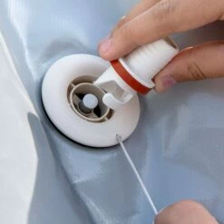 Waterman Luftkissen Poolabdeckung Aufblasbare Abdeckplane Rund Ø 5 M Grau/innen Beige Mit Ösen Und Kordelzug -Deutschland Schwimmbad Verkaufs-Shop Luftkissen Abdeckplane 03 2