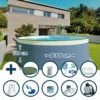 Waterman Stahlwandpool Set (10-teilig) Hoch Rund 300 X 120 Cm, Stahl 0,4 Mm Anthrazit Folie 0,2 Mm Sand