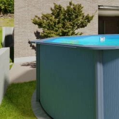 Stahlwandpool Rund Classic 350x120 Cm, Stahl 0,4 Mm Anthrazit, Folie 0,3 Mm Blau, Overlap -Deutschland Schwimmbad Verkaufs-Shop Planet Pool Stahlwandpool Classic anthrazit blau MS 06
