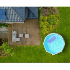 Stahlwandpool Rund Classic (breiter Handlauf) 450x120cm, Stahl 0,4mm Weiß, Folie 0,3mm Blau, Overlap -Deutschland Schwimmbad Verkaufs-Shop Planet Pool Stahlwandpool Classic weiss blau MS 07