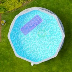 Stahlwandpool Rund Classic (breiter Handlauf) 450x120cm, Stahl 0,4mm Weiß, Folie 0,3mm Blau, Overlap -Deutschland Schwimmbad Verkaufs-Shop Planet Pool Stahlwandpool Classic weiss blau MS 08