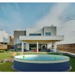 Waterman Stahlwandpool Rund 300x120cm, Stahl 0,4mm Anthrazit, Folie 0,2mm Sand, Overlap -Deutschland Schwimmbad Verkaufs-Shop Planet Pool Stahlwandpool anthrazit sand overlap OS 07 1