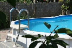 Waterman Poolleiter Edelstahl Für Halbhochbecken Mit 150 Cm Höhe 6 Waterman Poolleiter Edelstahl Für Halbhochbecken Mit 150 Cm Höhe -Deutschland Schwimmbad Verkaufs-Shop Poolleiter Edelstahl teileingebaut 4 1 stufig 1