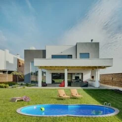 Stahlwandpool Achtform 540x350x120 Cm, Stahl 0,4 Mm Weiß, Folie 0,4 Mm Blau, Einhängebiese -Deutschland Schwimmbad Verkaufs-Shop S81009MSVS S81010MSVS S8140MSVS Stahlwandbecken Achtform Weiss Blau 05 2