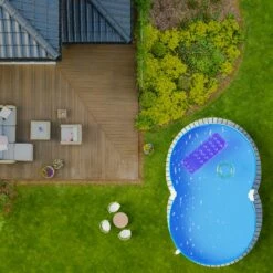 Stahlwandpool Achtform 650x420x120 Cm, Stahl 0,4 Mm Weiß, Folie 0,4 Mm Blau, Einhängebiese -Deutschland Schwimmbad Verkaufs-Shop S81009MSVS S81010MSVS S8140MSVS Stahlwandbecken Achtform Weiss Blau 06 1