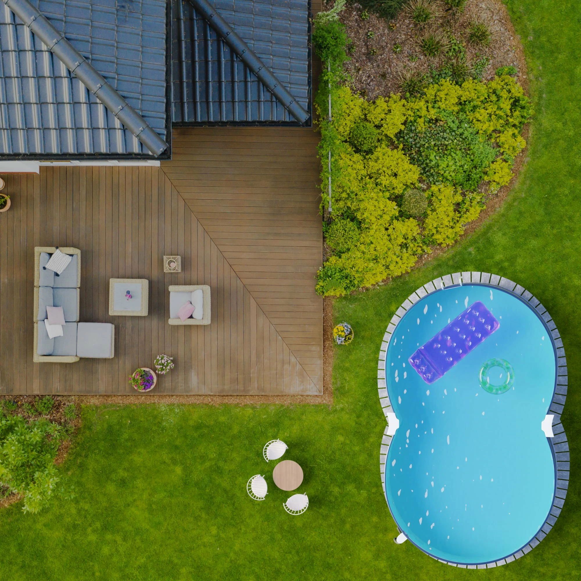 Stahlwandpool Set (6-teilig) Achtform 540x350x120cmStahl 0,4mm Anthrazit, Folie 0,4mm Sand, Einh. 2 Stahlwandpool Set (6-teilig) Achtform 540x350x120cmStahl 0,4mm Anthrazit, Folie 0,4mm Sand, Einh. – Bild 2