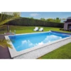 KWAD Styropor Pool Standard Komplettset 8,0 X 4,0 X 1,5m Mit 0,6 Mm Innenhülle Blau Inkl. Edelstahlleiter