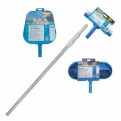 Waterman Stahlwandpool Set (10-teilig) Hoch Achtform 470x300x120 Cm, Stahl 0,4 Mm Anthrazit Folie 0,4 Mm Blau -Deutschland Schwimmbad Verkaufs-Shop reinigungs set 7