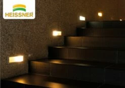 Heissner L484-00 SMART LIGHT Wand- Und Boden-Einbauleuchte, 4W, Warmweiss, 85x225mm -Deutschland Schwimmbad Verkaufs-Shop stibi wandeinbauleuchten1 w